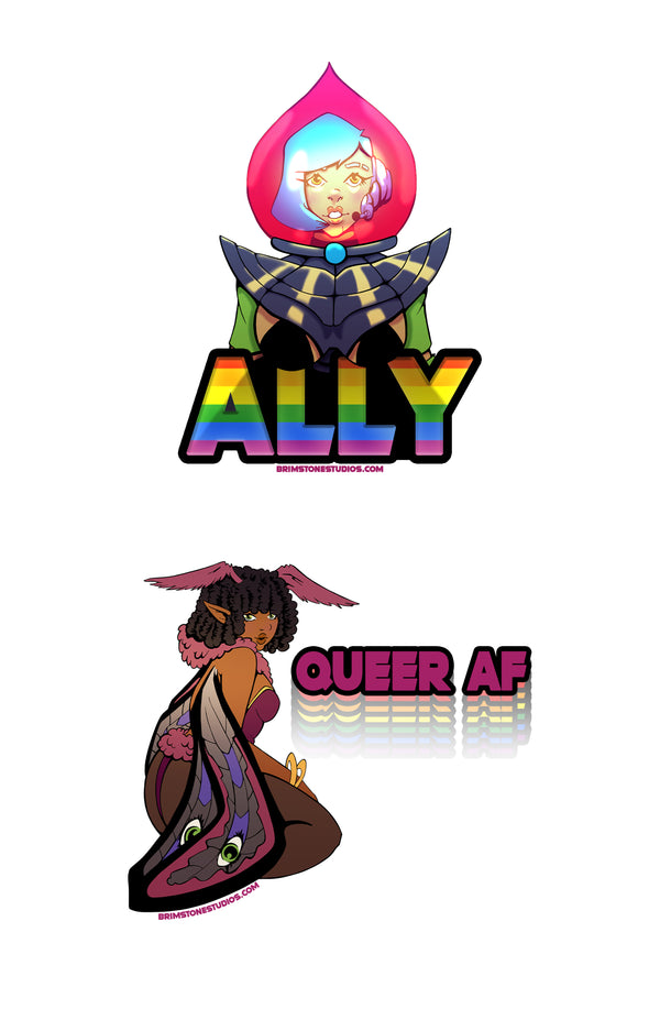 Our cryptid themed identity stickers